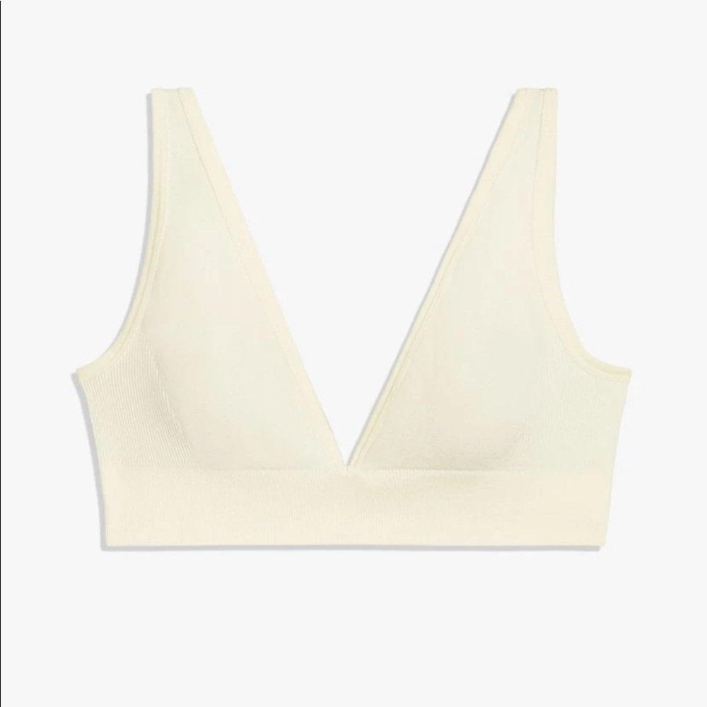 WeWoreWhat V-Neck Bra Top Off-White